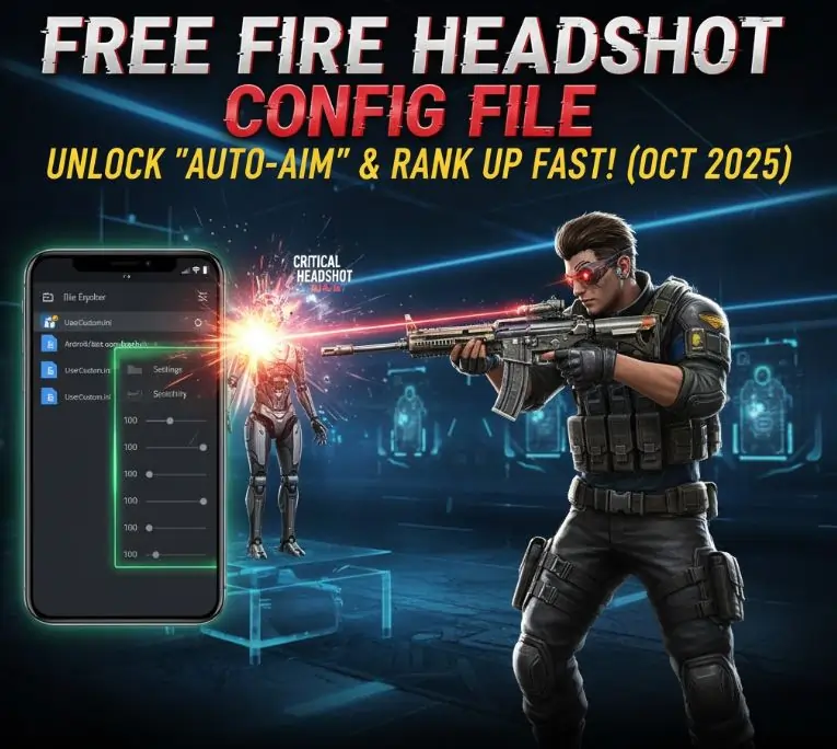 Free Fire Headshot Config File guide banner